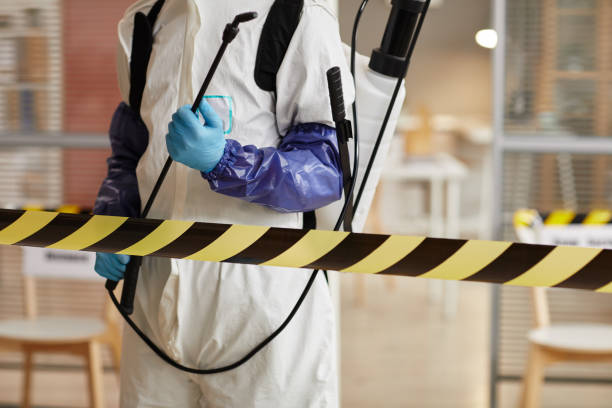 Professional Biohazard Cleanup technician working in Old Westbury, NY